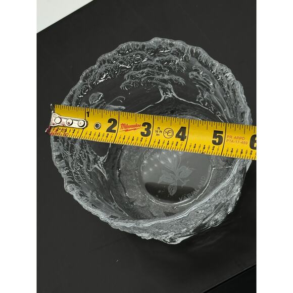 Vtg Kosta Boda Bowl Swedish Glass stamped Rhapsody couples Art 1980 Kjell Engman - Picture 6 of 13